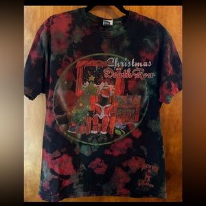 Death Row Records Christmas Reverse Dyed Tie Dyed T-shirt Large